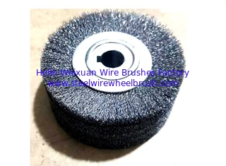 China 100 X 120mm Industrial Steel Wire Curved Wood Polish Wire Brush Roller supplier