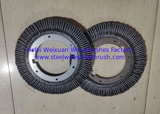 China 114 Knot Cutback Brush 420mm OD Twisted Knot Steel Wire Polishing Brush supplier