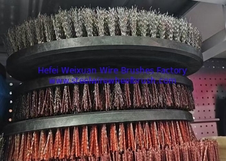 China 16 Inch OD Poly and Wire Combo Sweeper Brush For Road Cleaning supplier