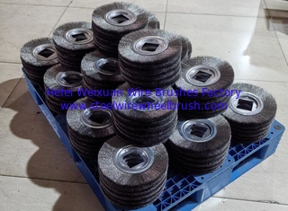 China 10 inch Stainless Steel Wire Wheel Brush 250 OD X 40mm Square Inner Hole supplier