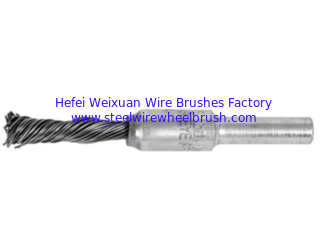 China Solid Shank Single Twist Wire End Brush 10mm OD for Rust Paint Removal Tools supplier