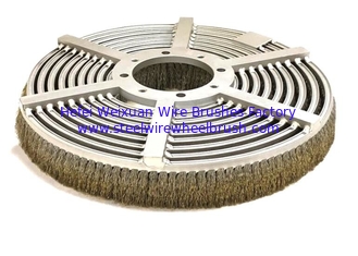 China 400mm Diameter Crimped Wire Spiral Wound Cup Brushes For Wire Processing supplier