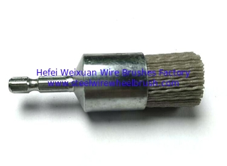 China 25mm Outer Diameter Abrasive Nylon End Brush With Hex Solid Shank supplier