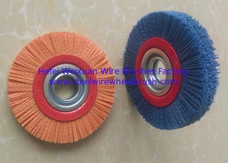 China Industrial 150mm Diameter Orange Color Nylon Circular Abrasive Brush for Deburring supplier