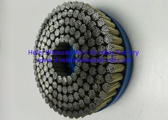 China Heavy Duty 150mm Diameter Brass Coated Steel Knotted Wire Disc Brush supplier