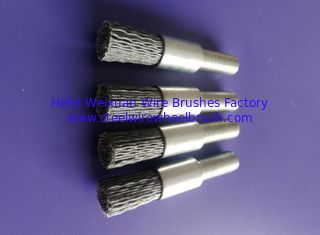 China Industrial 13mm Shaft Mounted Nylon Abrasive End Brushes with Screw Shank supplier
