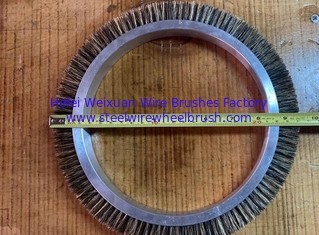 China Industrial Pig Hair Stenter Wheel Brush 240mm for Textile Finishing Machine Cleaning supplier