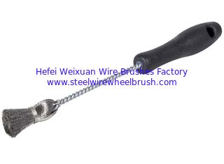 China Injector Sleeve Cup Bore Seat Cleaning Brush, Professional Car Fuel Brush With Handle, Stainless Steel Diesel Brush supplier