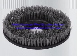 China Powerful 12 Inch Diameter Abrasive Filament Floor Scrubber Brush for Cleaning Tile surfaces supplier