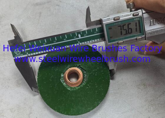 China 75MM Stainless Steel Wire Polyflex Encapsulated Wheel Brush for Strong Brushing Action supplier