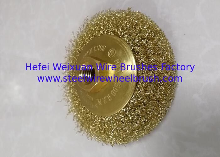 100 Brass Wire Brush , Non Sparking Safework Brass Wire Bevel Brush