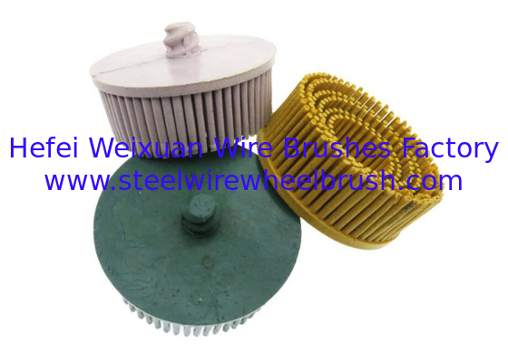 Green Bristle Brush Disc 3 Inch Rubber Abrasive Brush for Burr Rust supplier