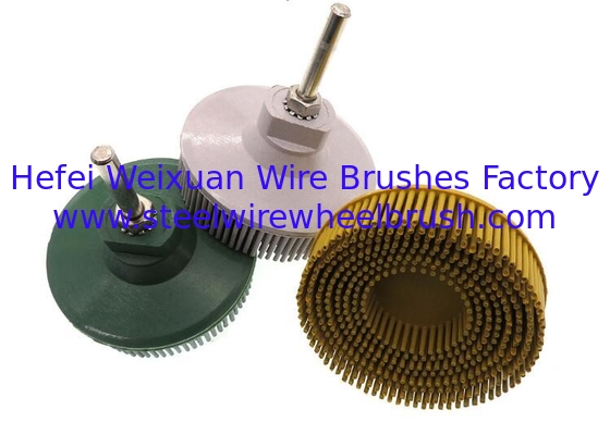 Mini 75mm Rubber Tapered Bristle Disc Drill Brush with Shank supplier