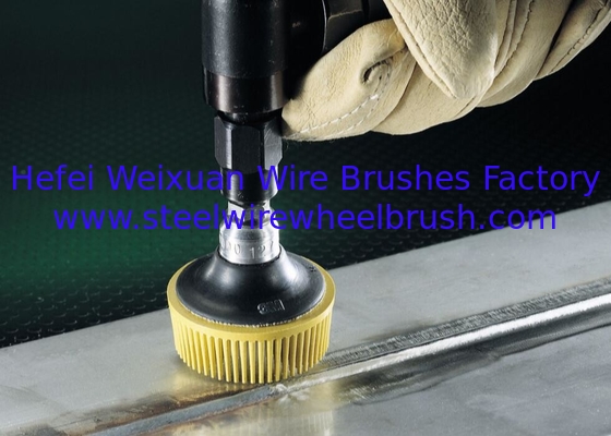 Mini 75mm Rubber Tapered Bristle Disc Drill Brush with Shank supplier