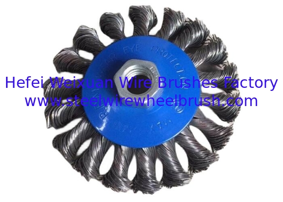 115mm M14 Bevel Brush Knot Wire Steel Wire Brush for Weld Cleaning Rough Surface supplier