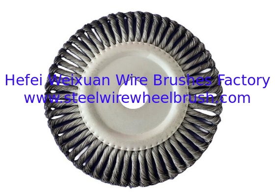 300mm Knot Wire Wheel Brush with 0.5mm Carbon Steel Wire for Aggressive Edge Use supplier
