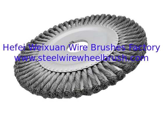 300mm Knot Wire Wheel Brush with 0.5mm Carbon Steel Wire for Aggressive Edge Use supplier