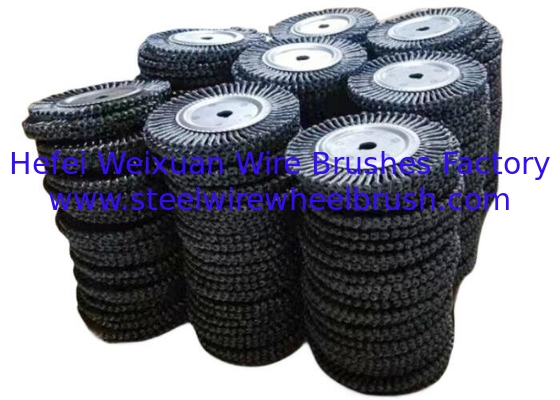 300mm Knot Wire Wheel Brush with 0.5mm Carbon Steel Wire for Aggressive Edge Use supplier