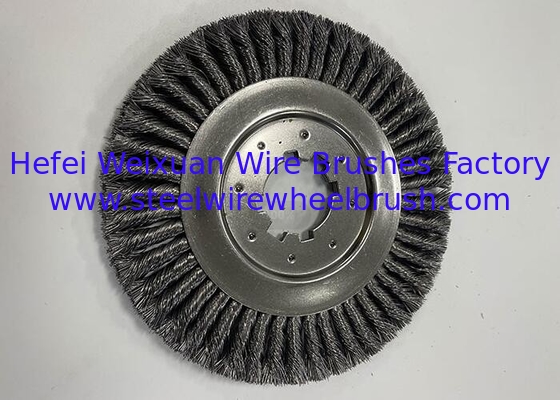 High Resistance 300mm OD Twisted Wire Wheel Brush for Metal Tube Rust Removal supplier