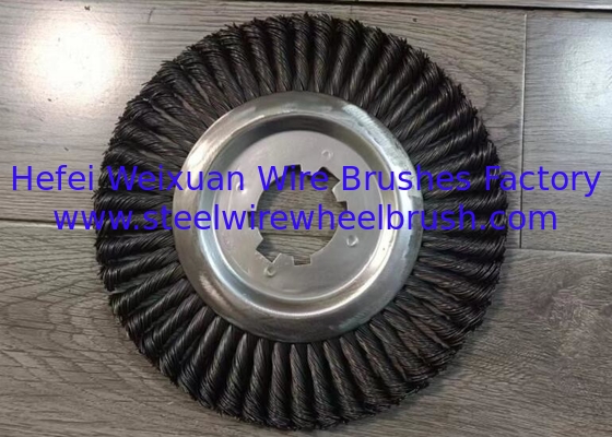 High Resistance 300mm OD Twisted Wire Wheel Brush for Metal Tube Rust Removal supplier