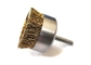 Spindle Stem Mounted 2 Inch Wire Drill Brass Wire Cup Brush Fine Crimped supplier