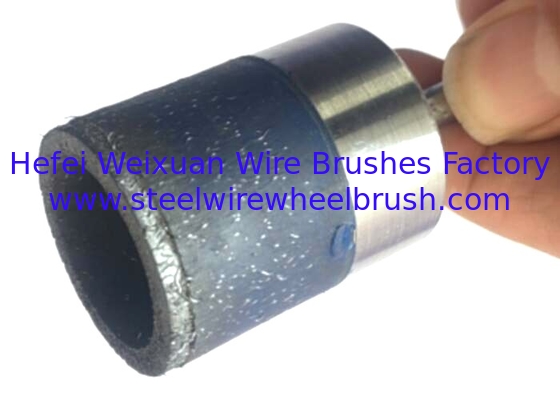 Polyflex Encapsulated Crimped Wire End Brush 34mm OD For Cleaning Hot Welds supplier