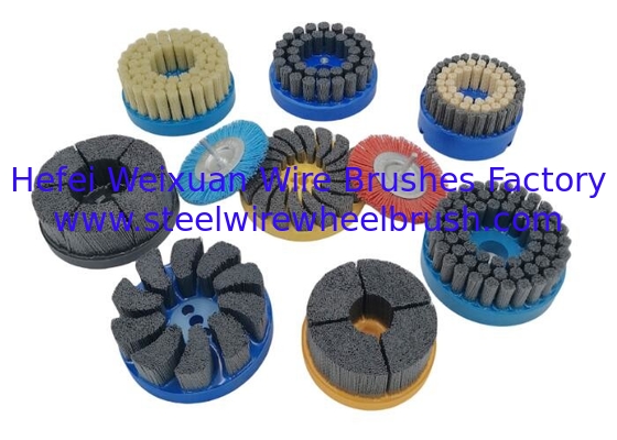 DOT Style Abrasive Nylon Disc Brush Deburring Tools for Surface Preparation supplier