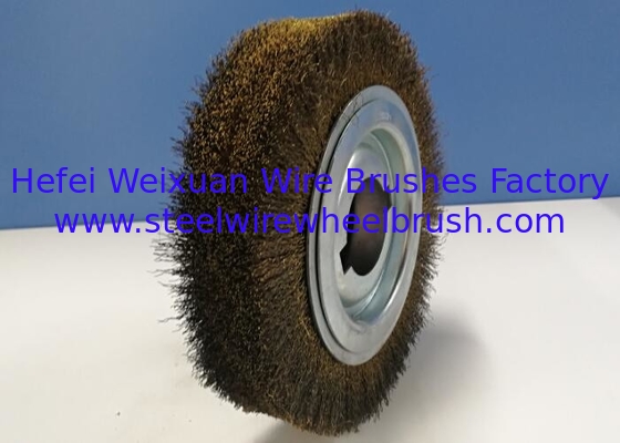 8 Inch Non Sparking Brass Wire Wheel Brush with 51mm Inner Hole for Paint Removal supplier