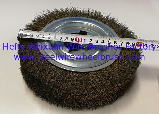 8 Inch Non Sparking Brass Wire Wheel Brush with 51mm Inner Hole for Paint Removal supplier