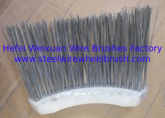 Flat Steel Wire 24" Side Gutter Broom Brush 4 Segment For Elgin Sweeper​ supplier
