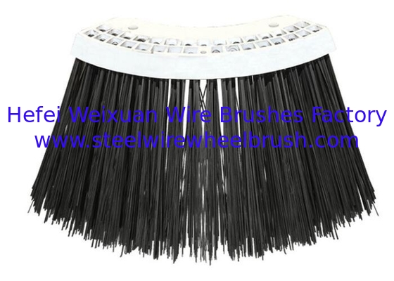 Flat Steel Wire 24" Side Gutter Broom Brush 4 Segment For Elgin Sweeper​ supplier