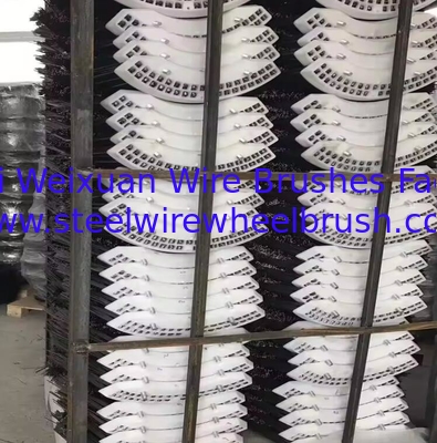 Flat Steel Wire 24" Side Gutter Broom Brush 4 Segment For Elgin Sweeper​ supplier