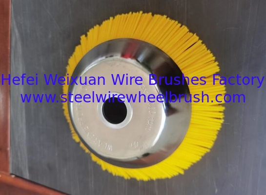 Yellow Bristle Brushcutter Head 8 Inch Nylon Weed Brush , Road Sweeper Brushes supplier