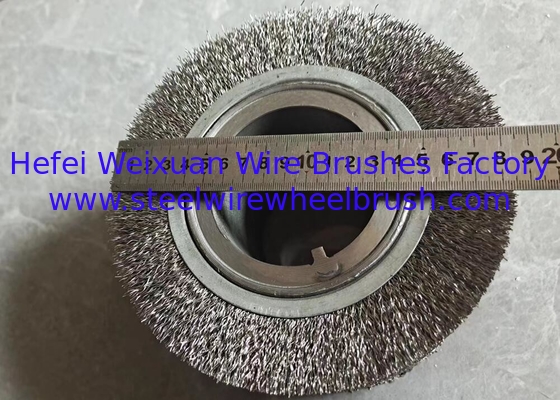 Stainless Steel Corrugated Industrial Steel Wire Roller Brush for Cleaning Metal Parts supplier