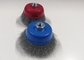 Rotary Blue Cup Stainless Steel Wire Cup Brush For Cleaning Welds supplier