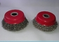 100mm OD Fine Crimped Wire Cup Brush , Rotary Steel Wire Brushes For Removal Rust supplier