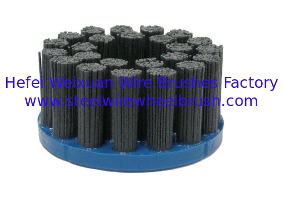 10 Inch OD Glued Abrasive Nylox Disc Brush Rectangular Filament supplier
