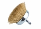 3 Inch Fine Stem Mounted Crimped Wire Cup Brush With Hex Shank Applied Edge Blending supplier