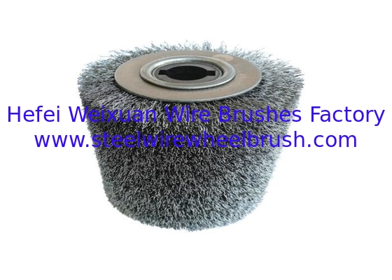 100 X 120mm Industrial Steel Wire Curved Wood Polishing Brush Roller supplier