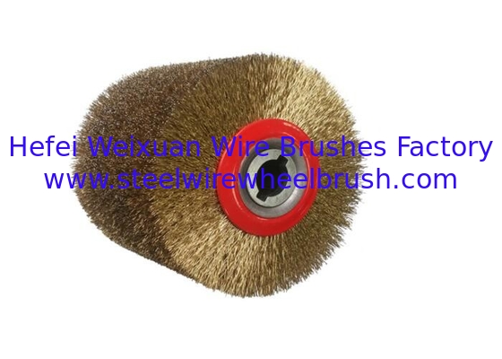 100 X 120mm Industrial Steel Wire Curved Wood Polishing Brush Roller supplier