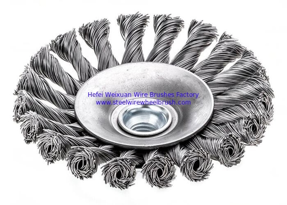 115mm M14 Bevel Brush Knot Wire Steel Wire Brush for Weld Cleaning Rough Surface supplier