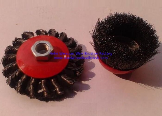 115mm M14 Bevel Brush Knot Wire Steel Wire Brush for Weld Cleaning Rough Surface supplier