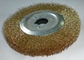 Brass Coated Crimped Wire Descaling Brush / Buffing Wire Brush 150 X 25.4 X 20MM supplier