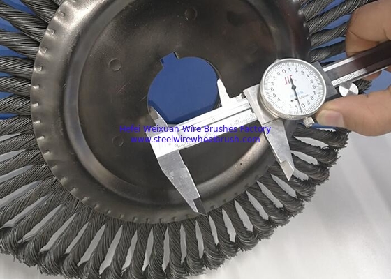 300mm Knot Wire Wheel Brush with 0.5mm Carbon Steel Wire for Aggressive Edge Use supplier