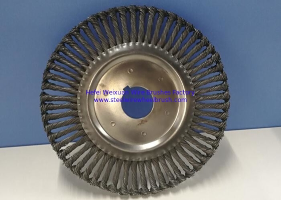 300mm Knot Wire Wheel Brush with 0.5mm Carbon Steel Wire for Aggressive Edge Use supplier