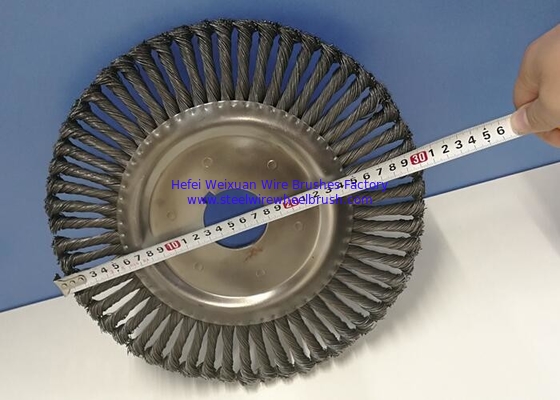 300mm Knot Wire Wheel Brush with 0.5mm Carbon Steel Wire for Aggressive Edge Use supplier