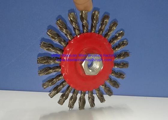 115mm M14 Nut Stainless Steel Knotted Wire Wheel Brush for Rust Removal supplier