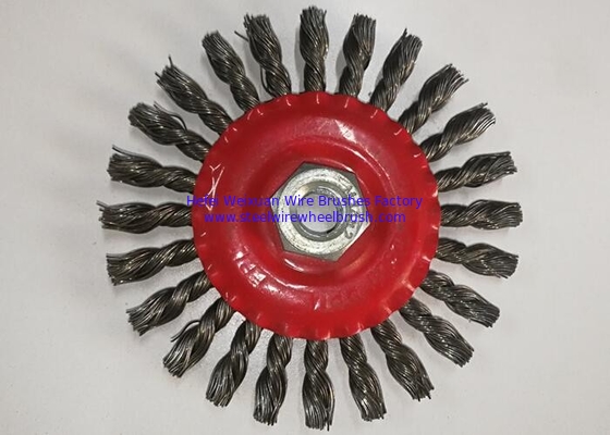 115mm M14 Nut Stainless Steel Knotted Wire Wheel Brush for Rust Removal supplier