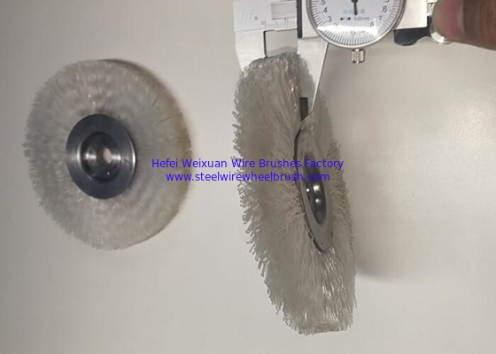 Round Hole White Color Nylon Band Saw Cleaning Brush 100MM X 13mm ID supplier