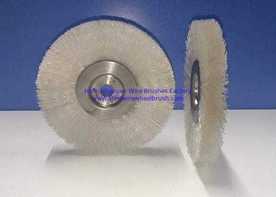Round Hole White Color Nylon Band Saw Cleaning Brush 100MM X 13mm ID supplier